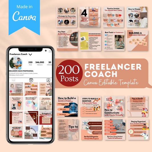 Freelancer Coach - Canva Editable Posts