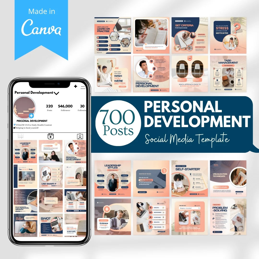 Personal Development Bundle -Social Media Templates