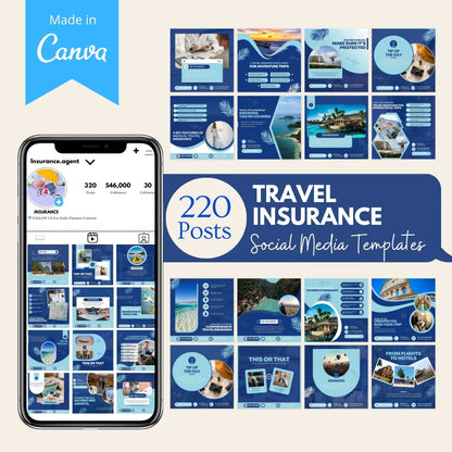 220 Travel Insurance Canva Templates