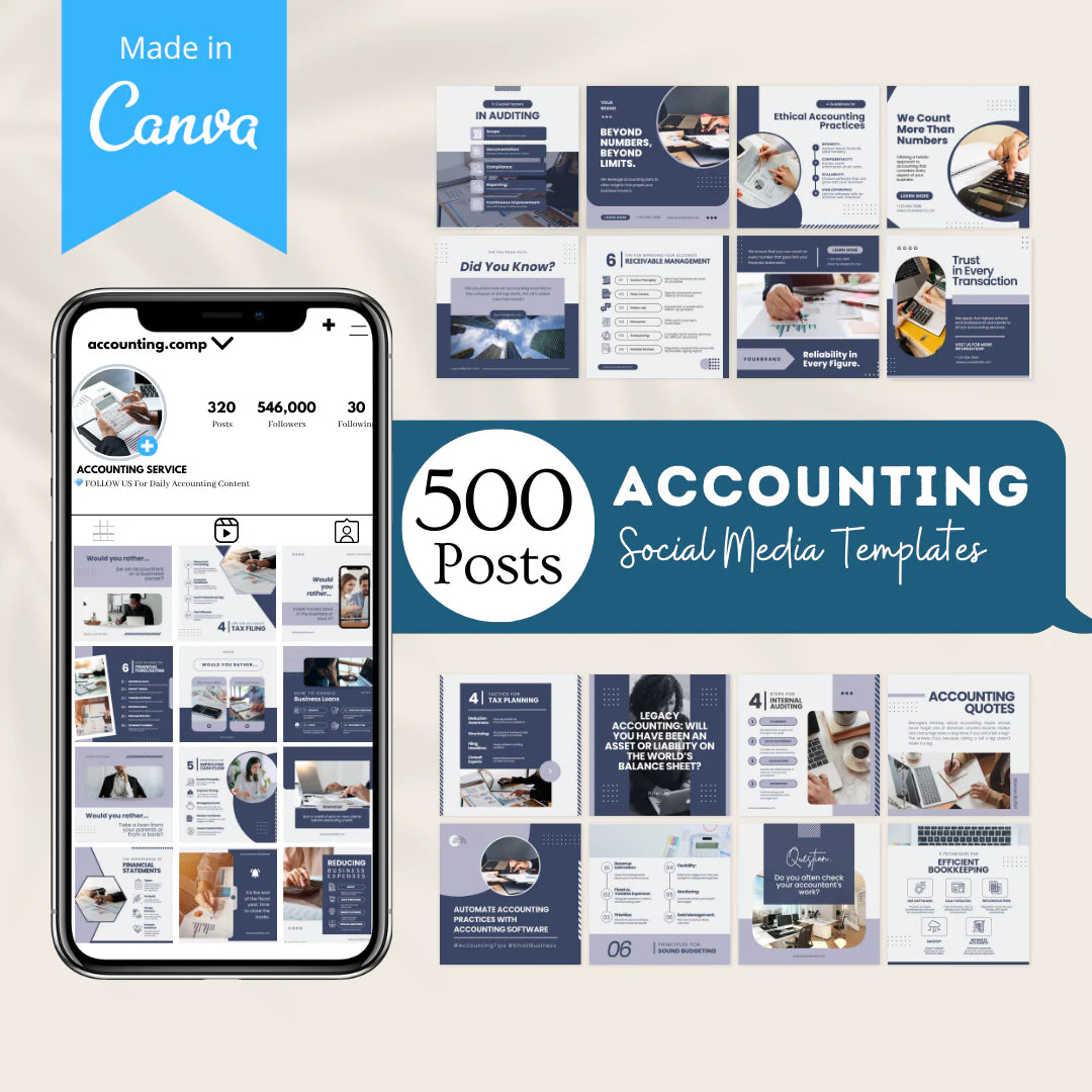 500 Accountant Template - Social Media Templates