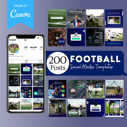 200 Football Posts - Social Media Templates