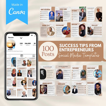 Success tips From Entrepreneurs - 100 Templates