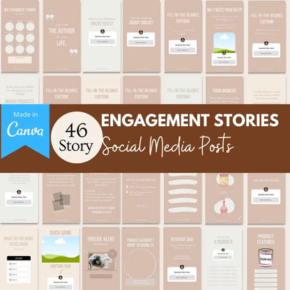 46 STORIES ENGAGEMENT INSTAGRAM - Social Media Templates