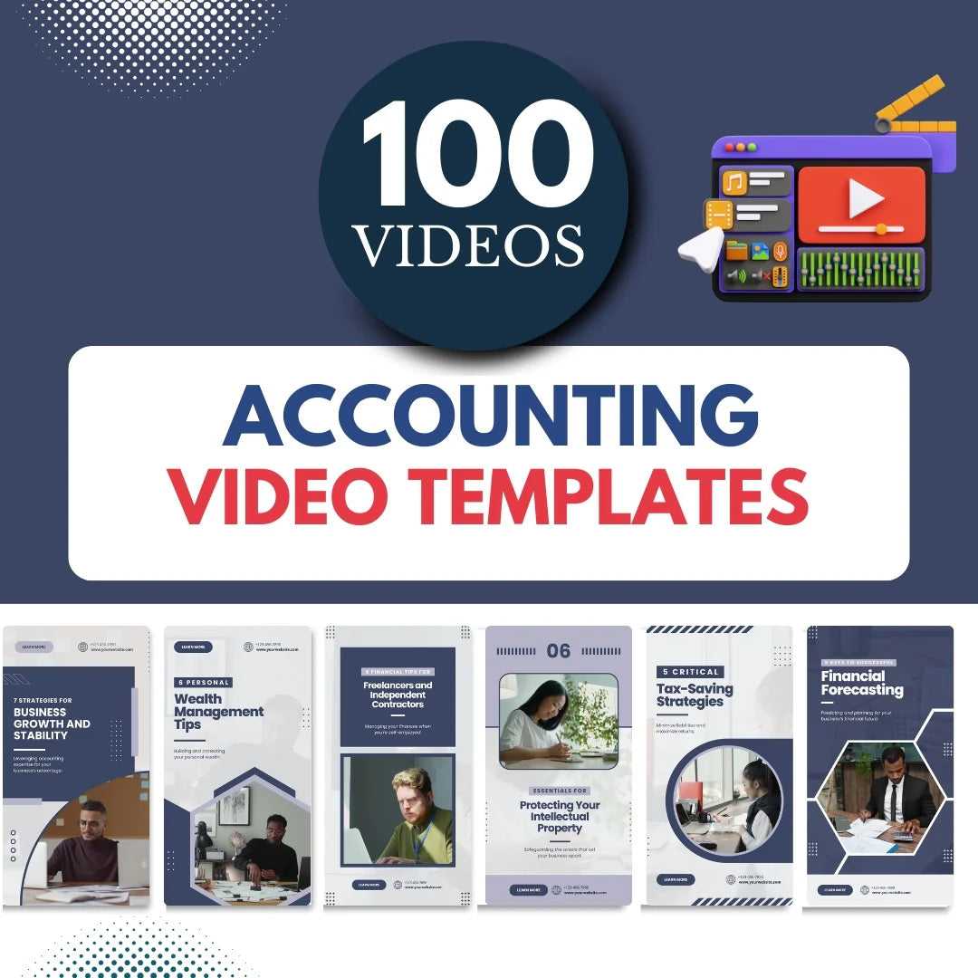 100 Accounting Video Templates Bundle