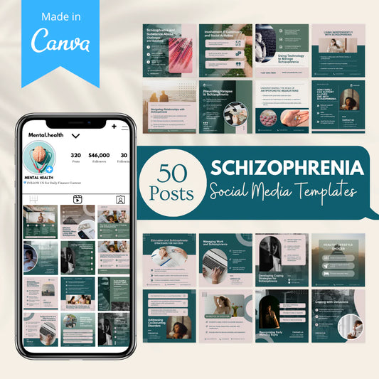 50 Schizophrenia - Social Media Templates