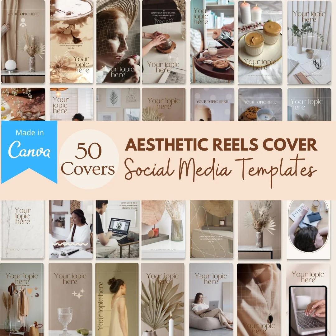 Aesthetic Reel Covers - 50 Templates