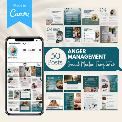 50 Anger Management - Social Media Templates