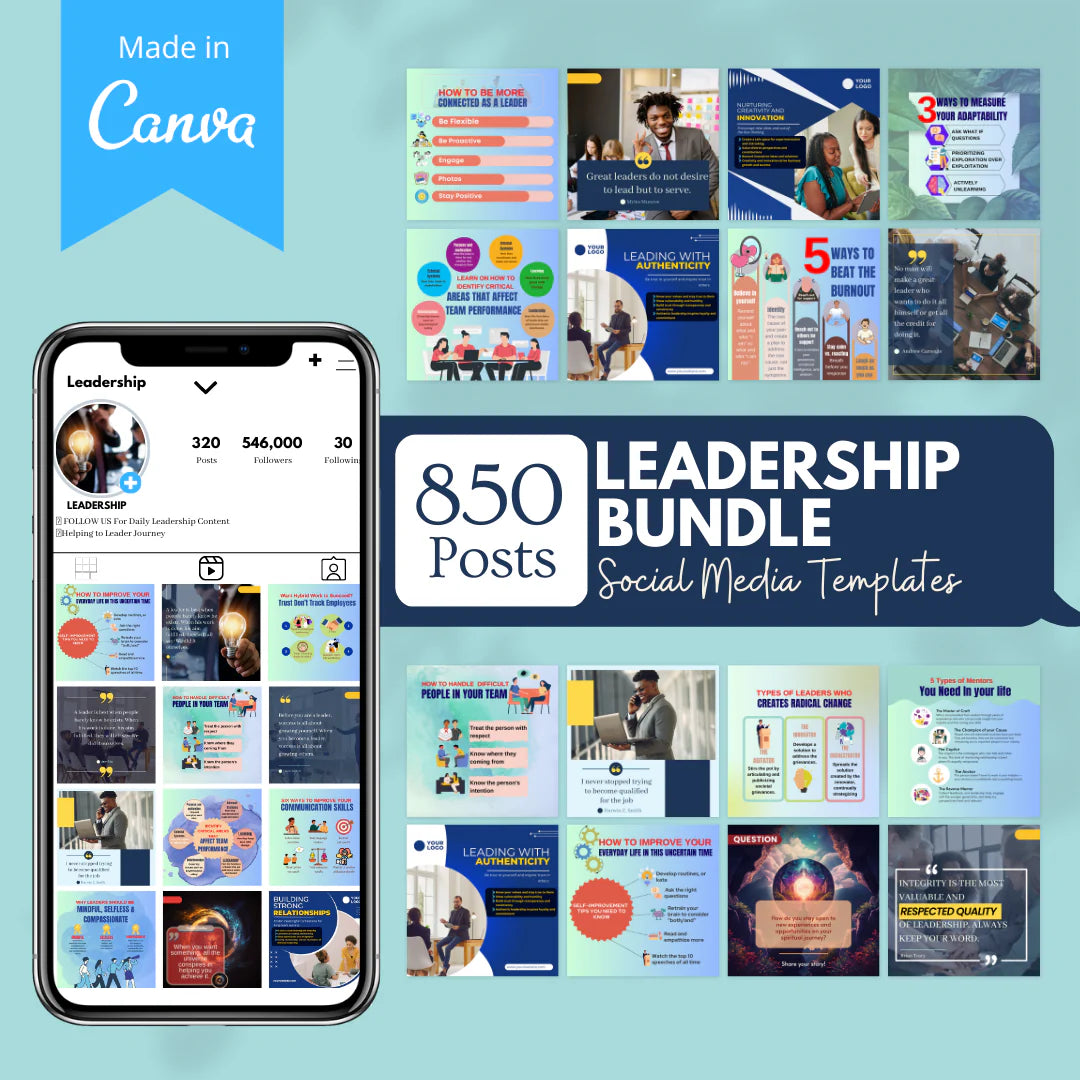 850 Leadership Bundle - Social Media Templates