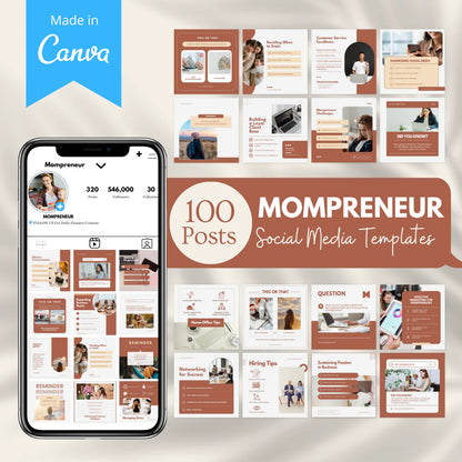 100 Mompreneur - Social Media Templates