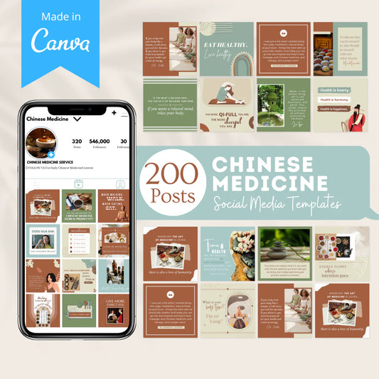 200 Chinese Medicine - Social Media Templates