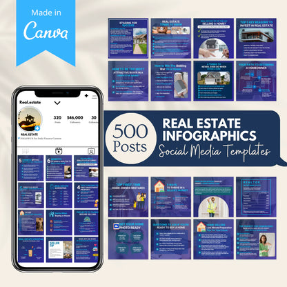 500 Real Estate Infographics - Social Media Template