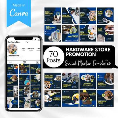 70 Hardware Store Promotion Canva Templates