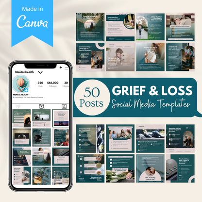 50 Grief and loss Posts - Social Media Templates