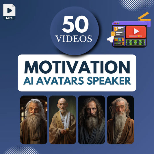 Motivational Video Bundle: 50 AI-generated motivational videos (Male Version)