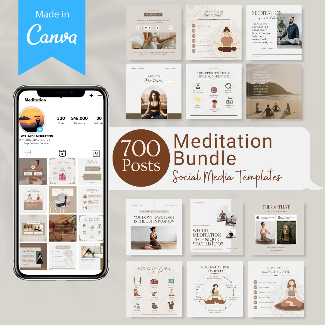 Meditation Bundle - Social Media Templates