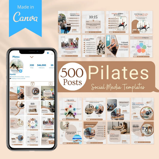 500 Pilates Post - Social Media Templates