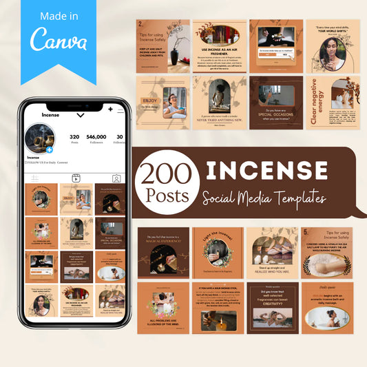 200 Incense Posts - Social Media Templates