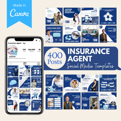 400 Insurance Posts - Social Media Templates