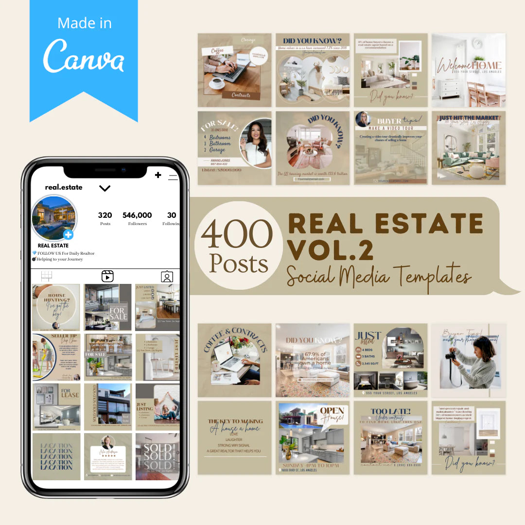 400 Real Estate vol.2 - Social Media Templates