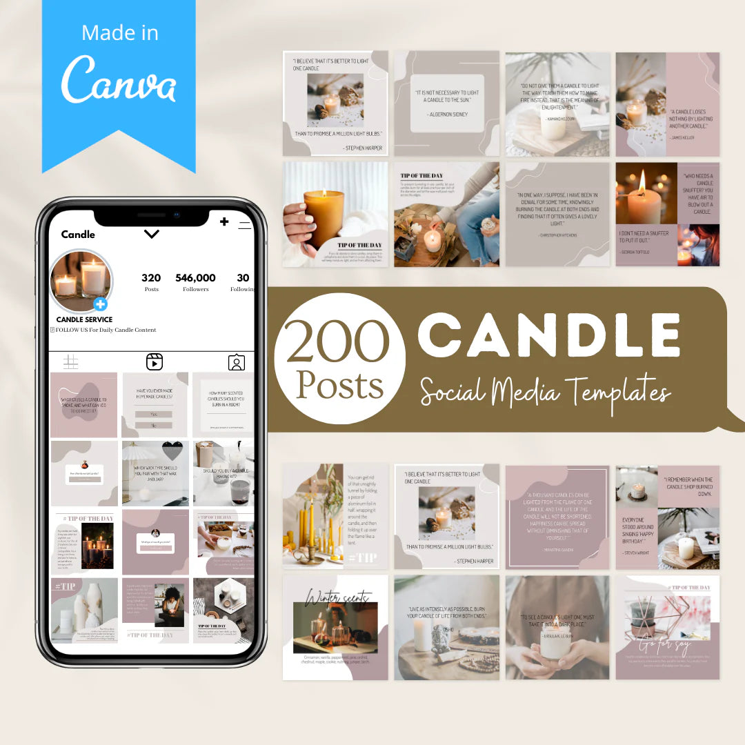 Candle Posts - Social Media Templates