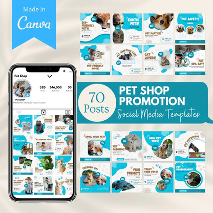 70 Pet Shop Promotion Canva Templates