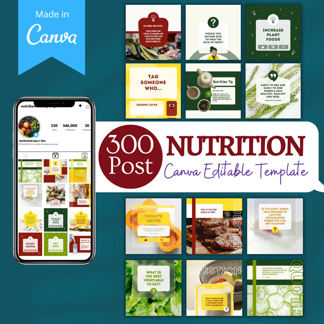 300 Nutrition (volume 2) -Social Media Templates