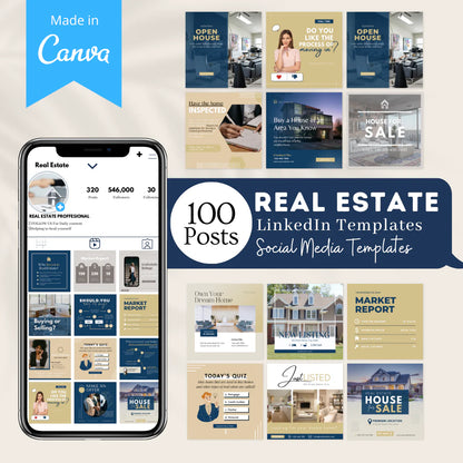 Real Estate LinkedIn Posts - Social Media Template