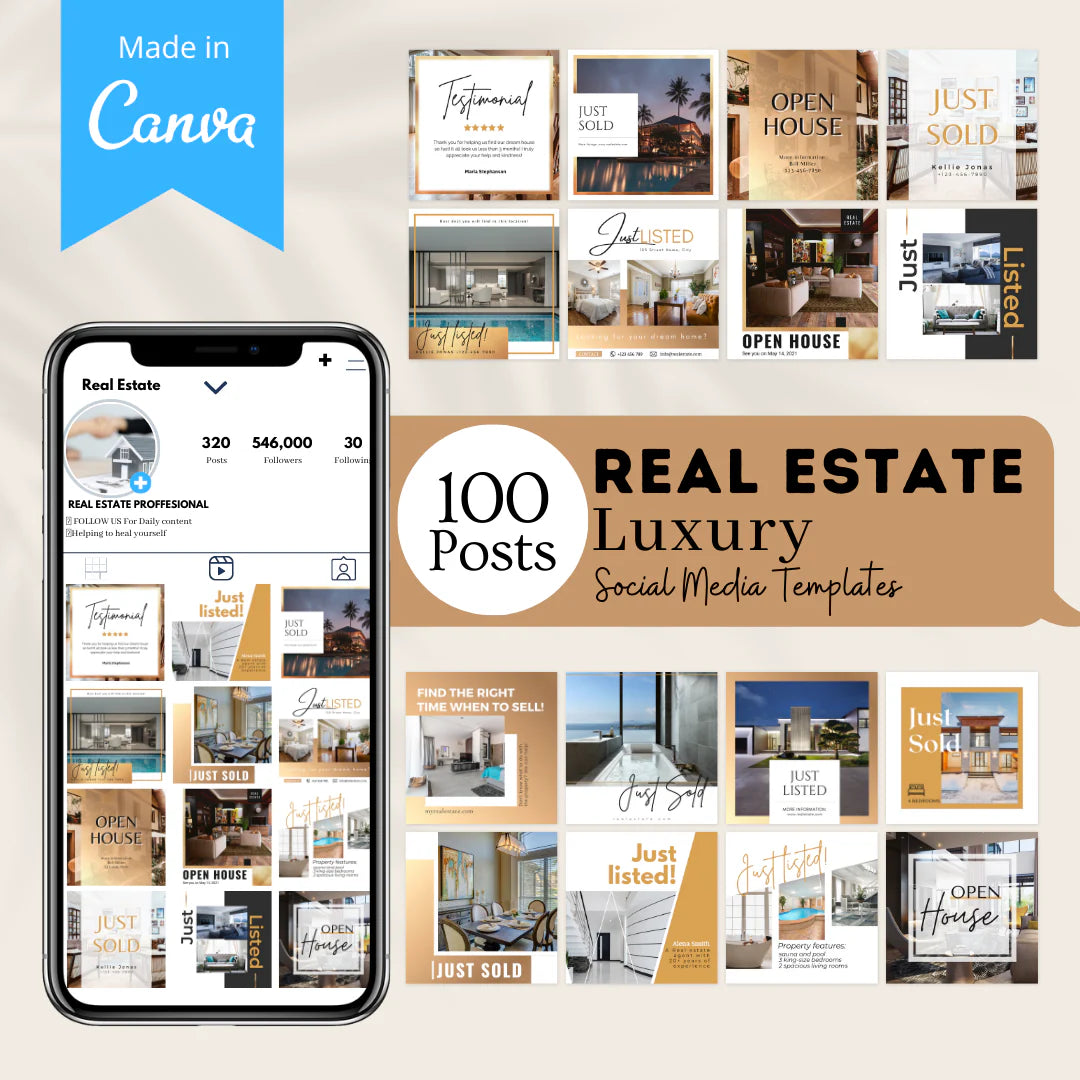 Luxurious Real Estate - Social Media Template