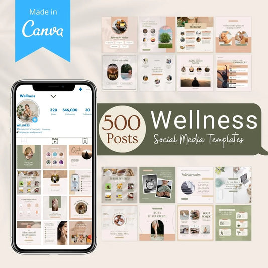 500 Wellness Bundle - Social Media Templates