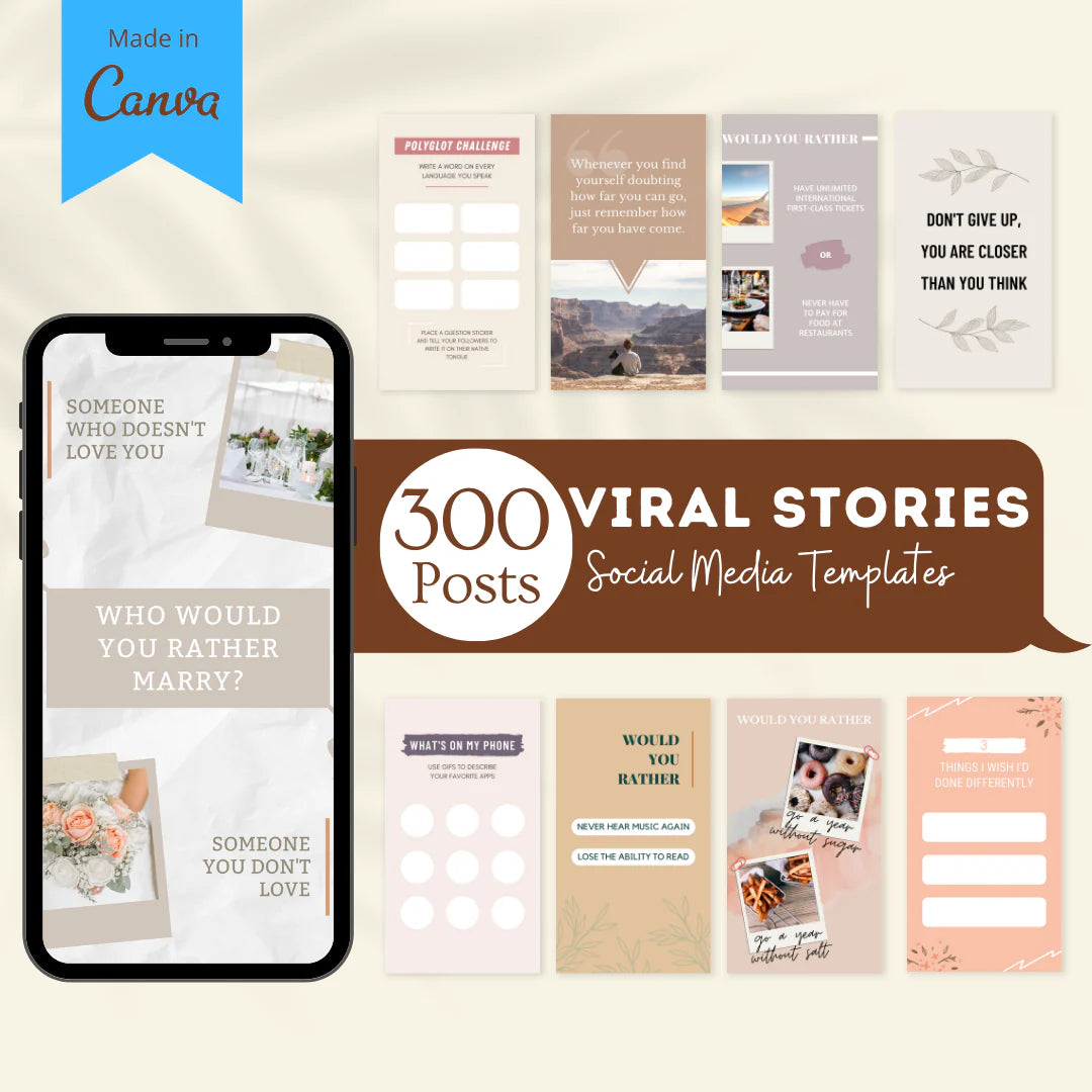 300 Viral Stories - Social Media Templates