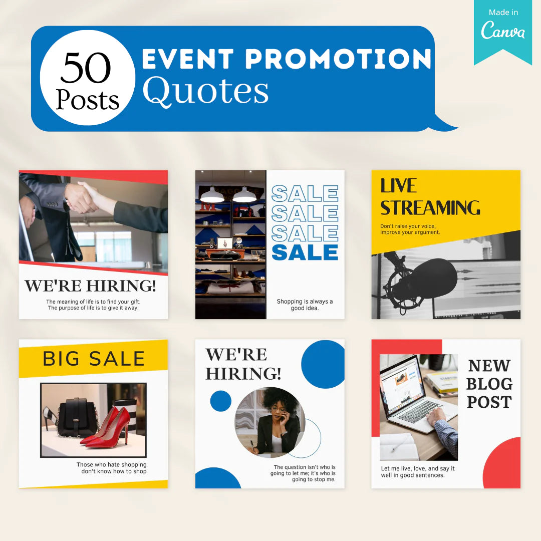 200 Event Promotion Posts - Social Media Templates