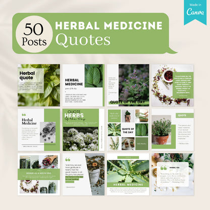 250 Herbal Medicine Posts - Social Media Templates