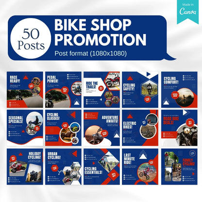 70 Bike Shop Promotion Canva Templates