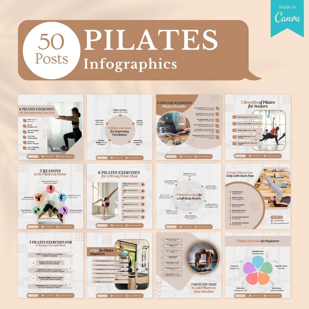 500 Pilates Post - Social Media Templates