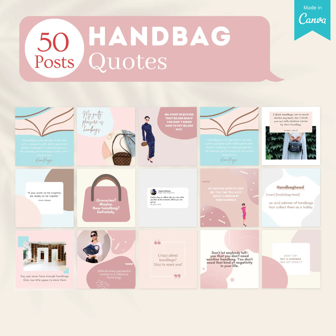 200 Handbag Posts - Social Media Templates