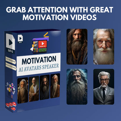 Motivational Video Bundle: 50 AI-generated motivational videos (Male Version)