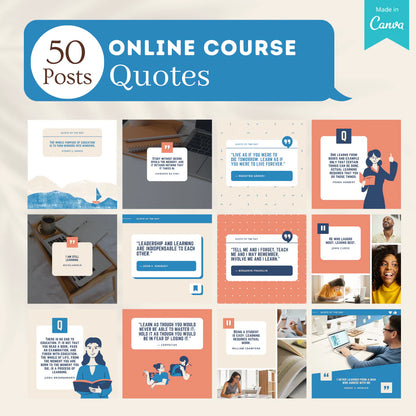 200 Online Course Posts - Social Media Templates