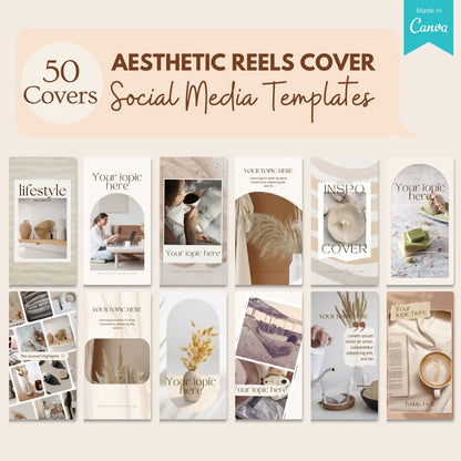 Aesthetic Reel Covers - 50 Templates