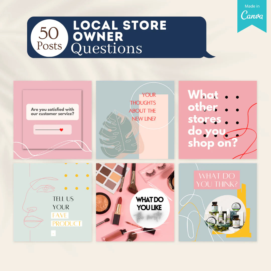 200 Local Store Owner Posts - Social Media Templates