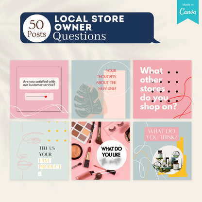 200 Local Store Owner Posts - Social Media Templates