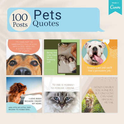 300 Pets Posts - Social Media Templates