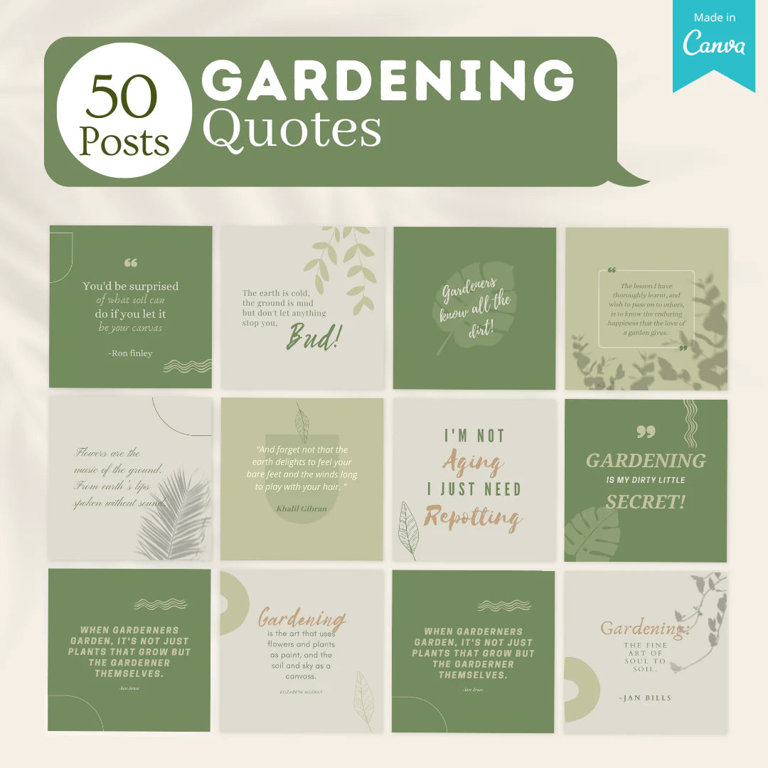 200 Gardening Posts - Social Media Templates