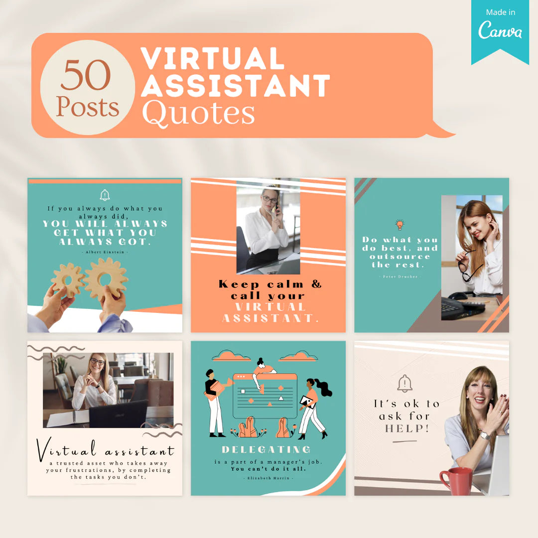 Virtual Assistant Bundle- Social Media Templates