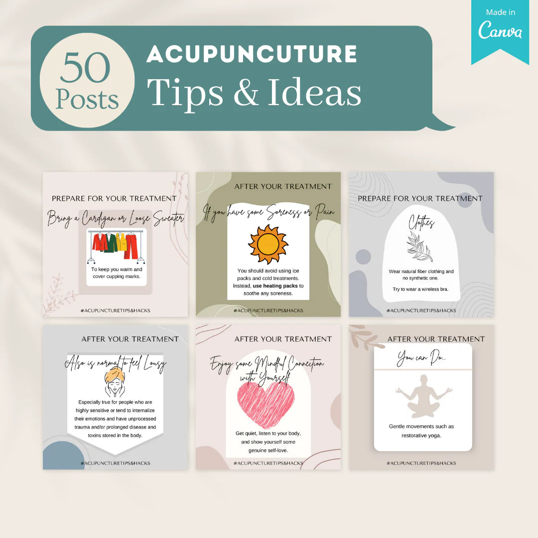 200 Acupuncuture Posts - Social Media Templates