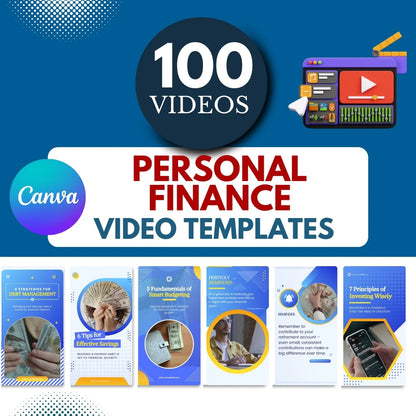 100 Personal Finance Video Templates Bundle