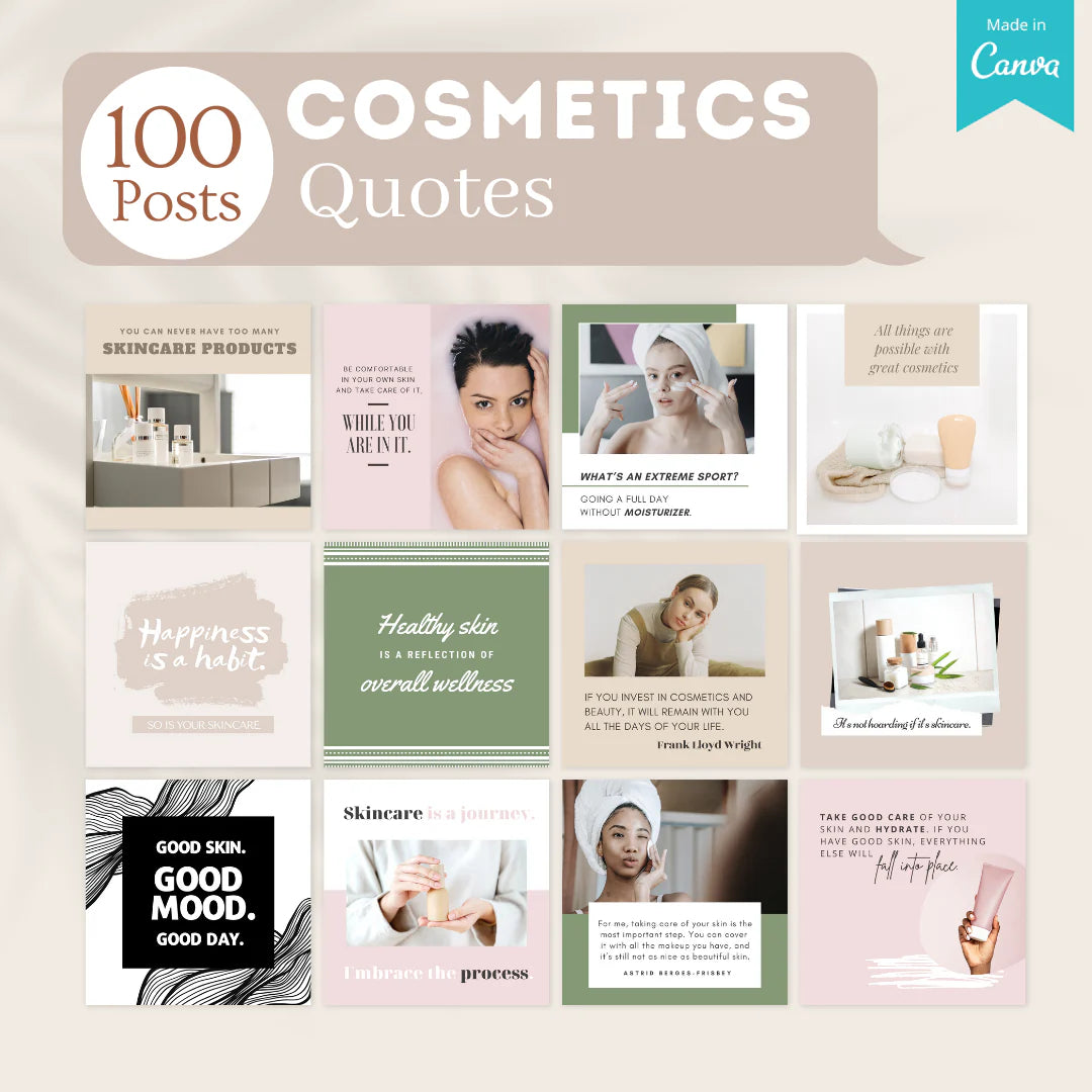 300 Cosmetics Posts - Social Media Templates