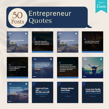 200 Entrepreneur Posts - Social Media Templates