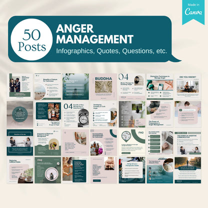 50 Anger Management - Social Media Templates