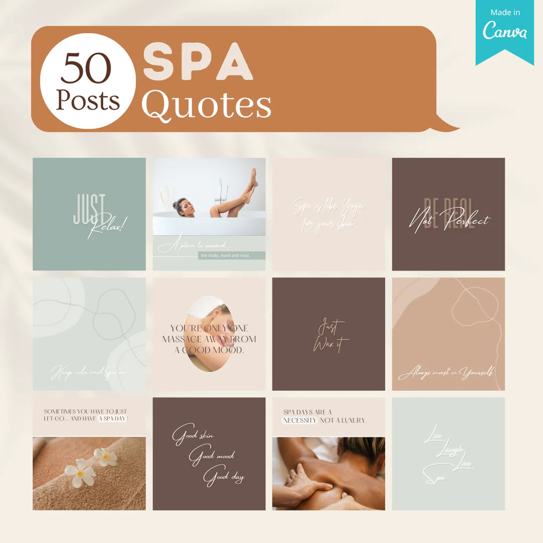 200 Spa Posts - Social Media Templates