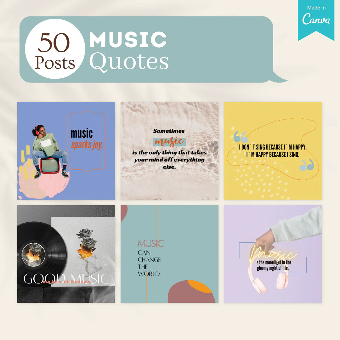 200 Music Posts - Social Media Templates